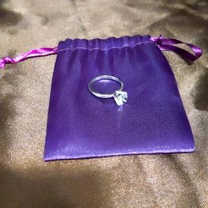 Sterling silver cubic zirconia ring